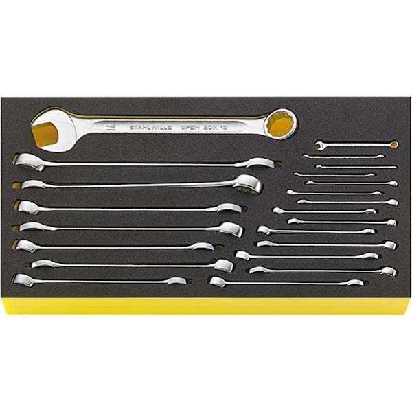Combination Wrenchs i.TCS inlay No.TCS WT 13A/22 -tray22-pcs.